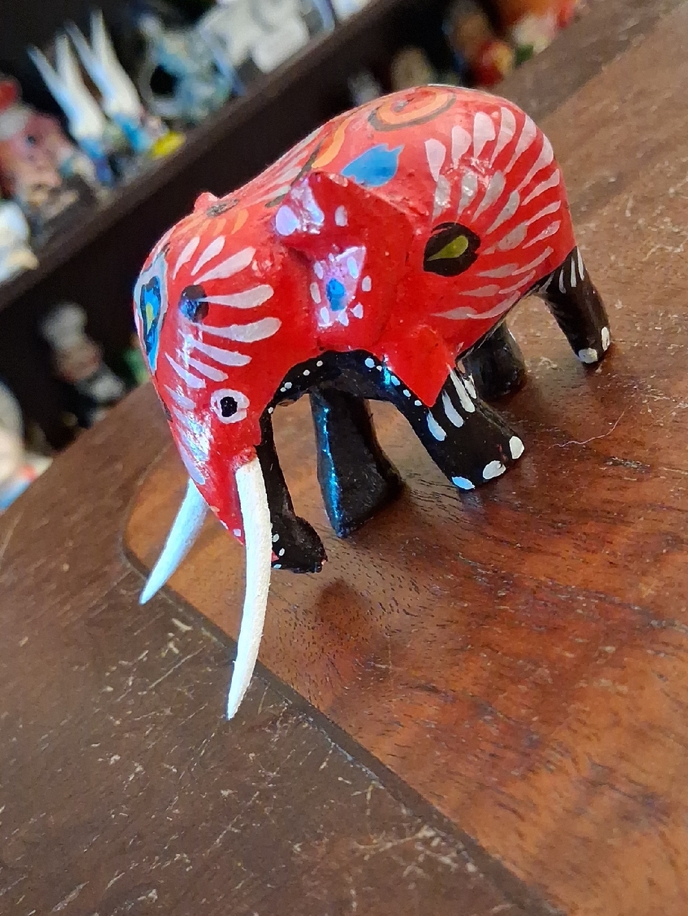 Lightweight Wooden Hand Painted Elephant